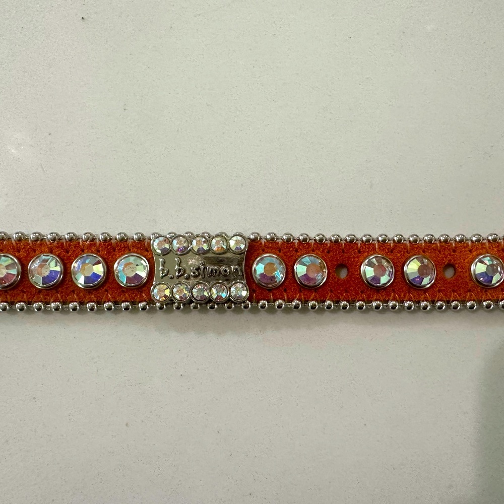 Orange B.B. Simon Belt—Genuine Swarovski Crystal Belt